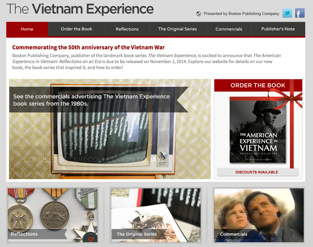  Boston Publishing presents: Vietnam Experience Website 