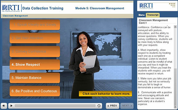  RTI International Online Training Modules 