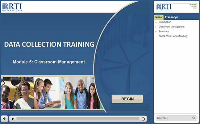 RTI International Online Training Modules